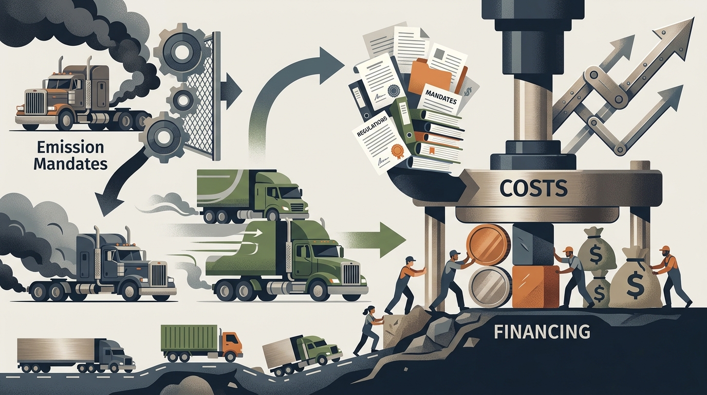 Illustration: New Emissions Mandates Are Driving Up Financing Costs for Owner-Operators