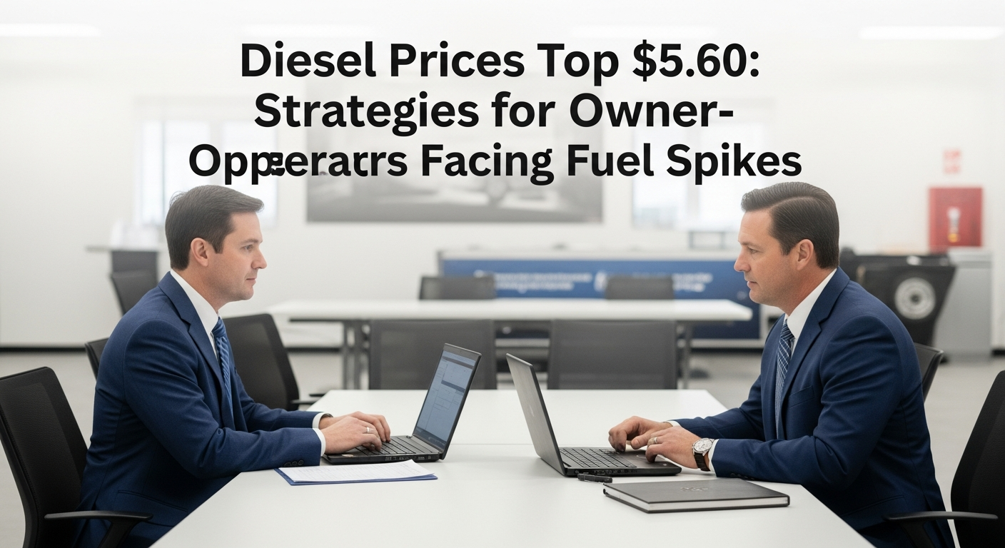 Illustration: Diesel Prices Top $5.60: Survival Strategies for Owner-Operators Facing Fuel Spikes